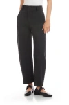 Fifteen Twenty Stevie High Waist Ankle Barrel Leg Pants In Black