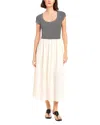 Fifteen Twenty Sylvie Contrast Skirt Dress In Stripe