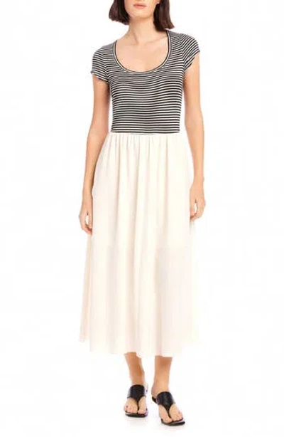 Fifteen Twenty Sylvie Short Sleeve Midi Dress In Blue