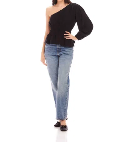 Fifteen Twenty Talia One Shoulder Top In Black