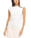 Fifteen Twenty Tasha Side Shirred Top In Ivory