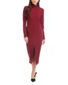 Fifteen Twenty Tasha Turtleneck Midi Dress In Red