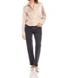 Fifteen Twenty Tawnie Side Pleat Shirt In Almond In Pink