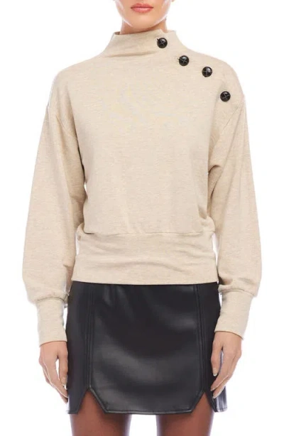 Fifteen Twenty Tessa Mock Neck Pullover In Oatmeal