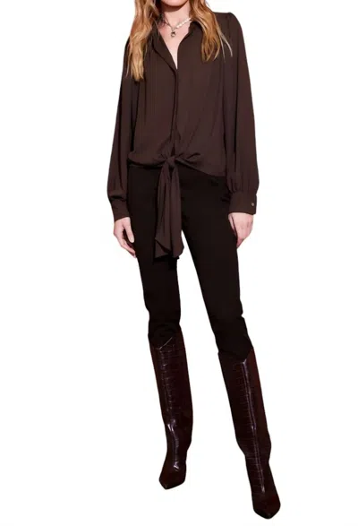 Fifteen Twenty Tie-front Top In Brown