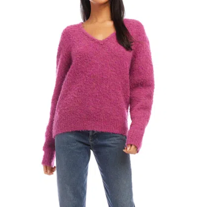 Fifteen Twenty V-neck Sweater In Pink