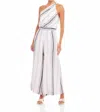 Fifteen Twenty Vanita One Shoulder Top In Stripe In Gray