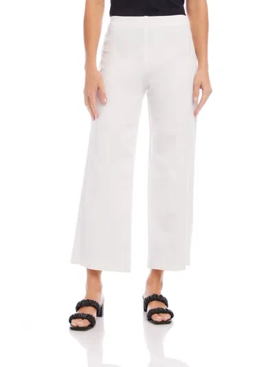 FIFTEEN TWENTY WIDE-LEG CROP PANTS IN OFF WHITE