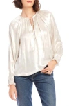 Fifteen Twenty Willow Peasant Blouse In Beige