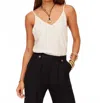 Fifteen Twenty Women's Carys Silk Cami Top In Ecru In White