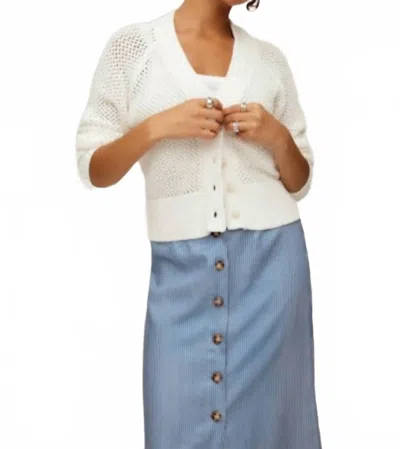 Fifteen Twenty Women's Ellen Crochet Cardigan Sweater In Off-white