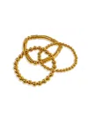 Fifth & Dune Women's 3-piece Set Goldtone Beaded Bracelets In Gold