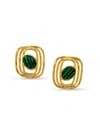 Fifth & Dune Women's Goldtone & Malachite Stud Earrings In Gold