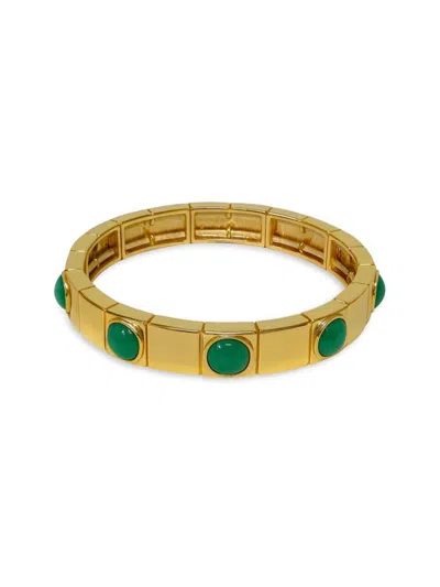 Fifth & Dune Women's Goldtone & Malachite Tile Bracelet
