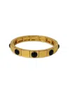 Fifth & Dune Women's Onyx Semi Stone Stretch Tile Bracelet In Gold