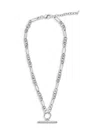 Fifth & Dune Women's Rhodium-plated T-bar Chain Necklace In Metallic