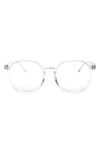 Fifth & Ninth 55mm Ruby Round Blue Light Blocking Glasses In Clear/clear