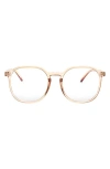 Fifth & Ninth 55mm Ruby Round Blue Light Blocking Glasses In White