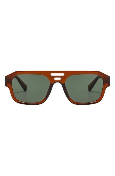 Fifth & Ninth Alix 54mm Polarized Aviator Sunglasses In Brown