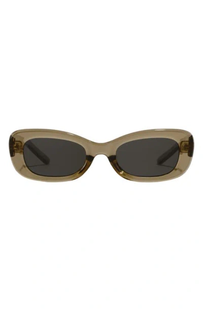Fifth & Ninth Anya 51mm Rectangle Polarized Sunglasses In Olive Green