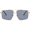 Fifth & Ninth Arden 56mm Polarized Aviator Sunglasses In Gold