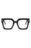 Fifth & Ninth Avery 51mm Blue Light Blocking Glasses In Black/clear
