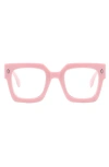 Fifth & Ninth Avery 51mm Blue Light Blocking Glasses In Pink/clear