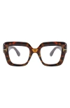 Fifth & Ninth Bailey 58mm Square Blue Light Blocking Glasses In Brown