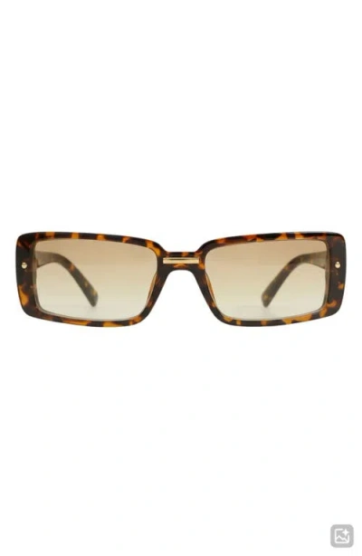 Fifth & Ninth Blaire 65mm Oversize Gradient Rectangular Sunglasses In Brown