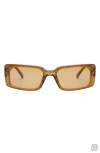 Fifth & Ninth Blaire 65mm Oversize Gradient Rectangular Sunglasses In Brown