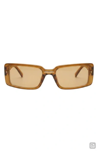Fifth & Ninth Blaire 65mm Oversize Gradient Rectangular Sunglasses In Brown