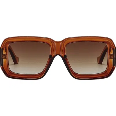 Fifth & Ninth Brooke 52mm Polarized Square Sunglasses In Brown