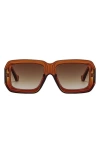 Fifth & Ninth Brooke 52mm Polarized Square Sunglasses In Brown/brown