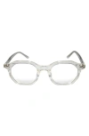 Fifth & Ninth Cameron 48mm Round Blue Light Blocking Glasses In Clear/clear