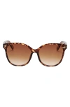 Fifth & Ninth Cara 56mm Polarized Round Sunglasses In Brown