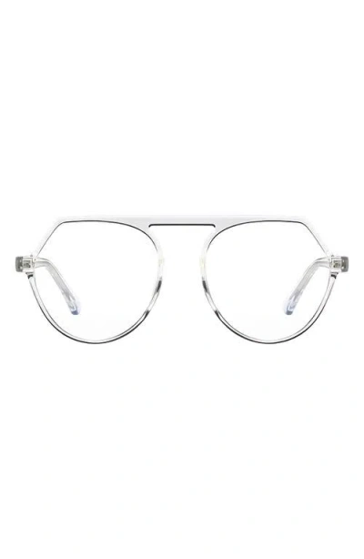 Fifth & Ninth Carter 53mm Round Blue Light Blocking Glasses In White