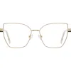 Fifth & Ninth Chai 56mm Cat Eye Blue Light Blocking Glasses In Gold