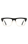 Fifth & Ninth Chaplin 55mm Square Blue Light Blocking Glasses In Black/gold