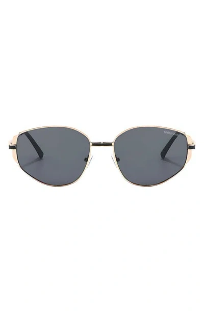 Fifth & Ninth Chase 62mm Polarized Round Sunglasses In Black