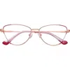 Fifth & Ninth Cora 54mm Cat Eye Blue Light Blocking Glasses In Gold