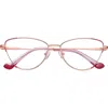Fifth & Ninth Cora 54mm Cat Eye Blue Light Blocking Glasses In Gold