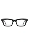 Fifth & Ninth Cove 49mm Rectangular Blue Light Blocking Glasses In Black