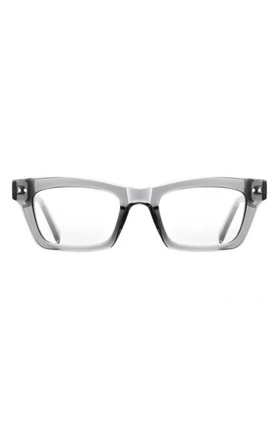 Fifth & Ninth Cove 49mm Rectangular Blue Light Blocking Glasses In White