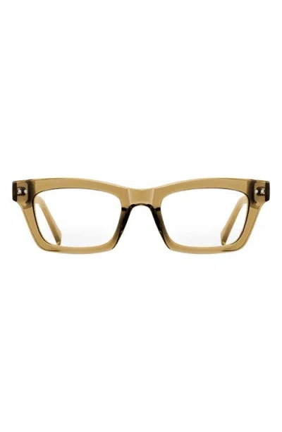 Fifth & Ninth Cove 49mm Rectangular Blue Light Blocking Glasses In White