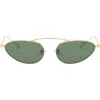 Fifth & Ninth Daphne 60mm Polarized Cat Eye Sunglasses In Gold