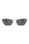 Fifth & Ninth Devon 57mm Polarized Cat-eye Sunglasses In Gray