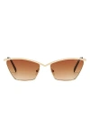 Fifth & Ninth Devon 57mm Polarized Cat-eye Sunglasses In Brown