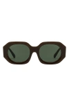Fifth & Ninth Dixie 52mm Polarized Geometric Sunglasses In Brown