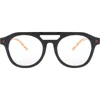 Fifth & Ninth Dylan 50mm Square Blue Light Blocking Glasses In Black/torte