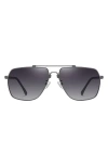 Fifth & Ninth East 62mm Polarized Aviator Sunglasses In Black/black